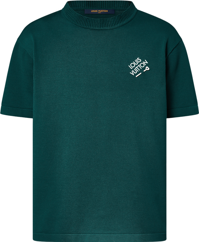 Tee-shirt manches courtes à signature brodée