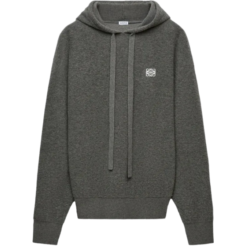 Sweat à capuche en laine Loew gris 10/10