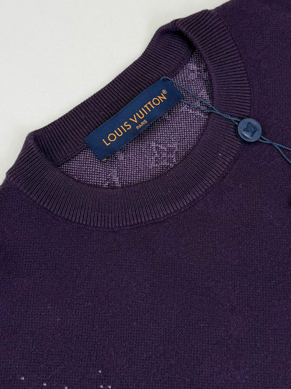 T-shirt Purple lv maille jacquard Monogram
