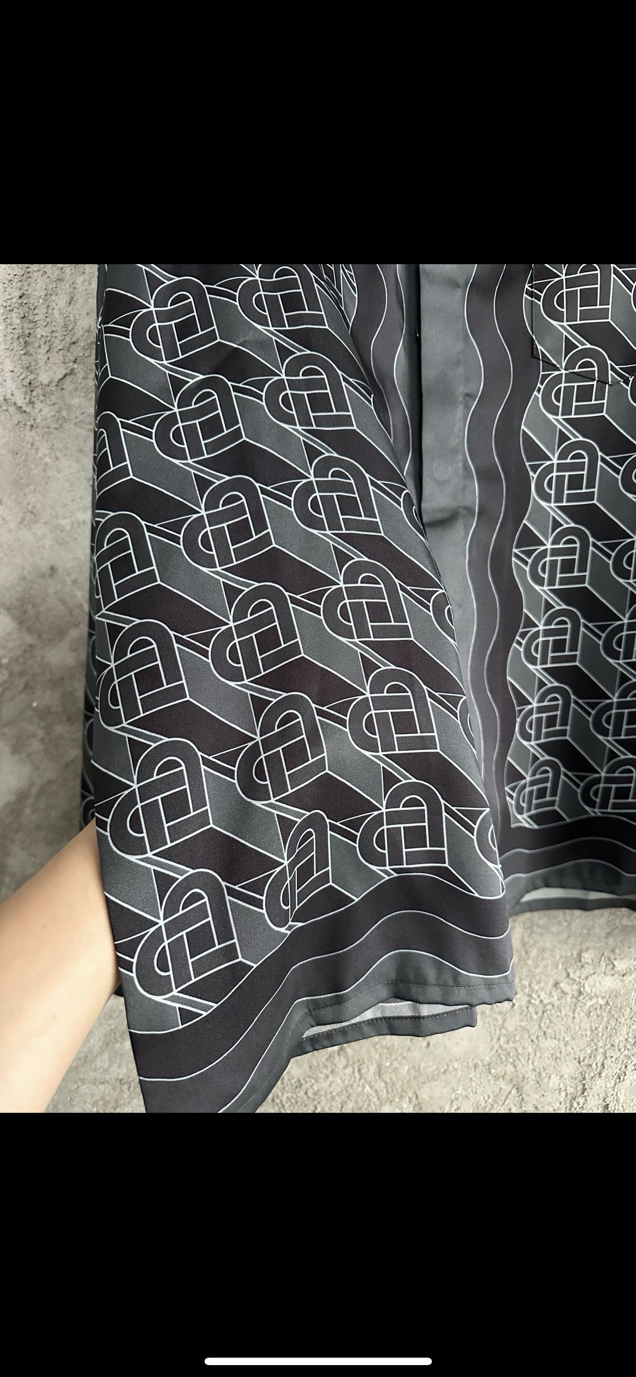 Casa B black silk shirt/pants