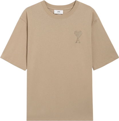 T-shirt Marron à petit logo ami de cœur marron