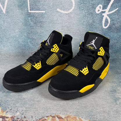 AJ4 Jordan 4 Retro black yellow 1:1 STOCK