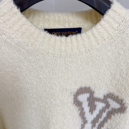 Pull col rond intarsia  lv