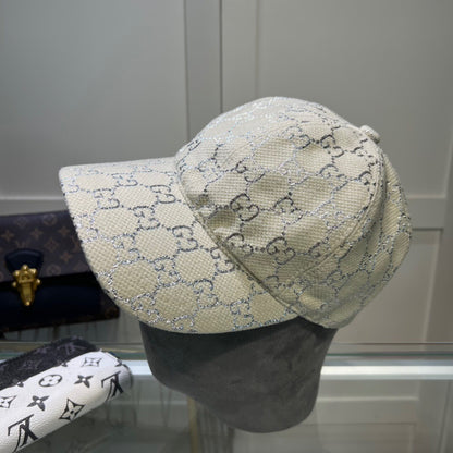 Casquette Gg brillante intérieur bleu