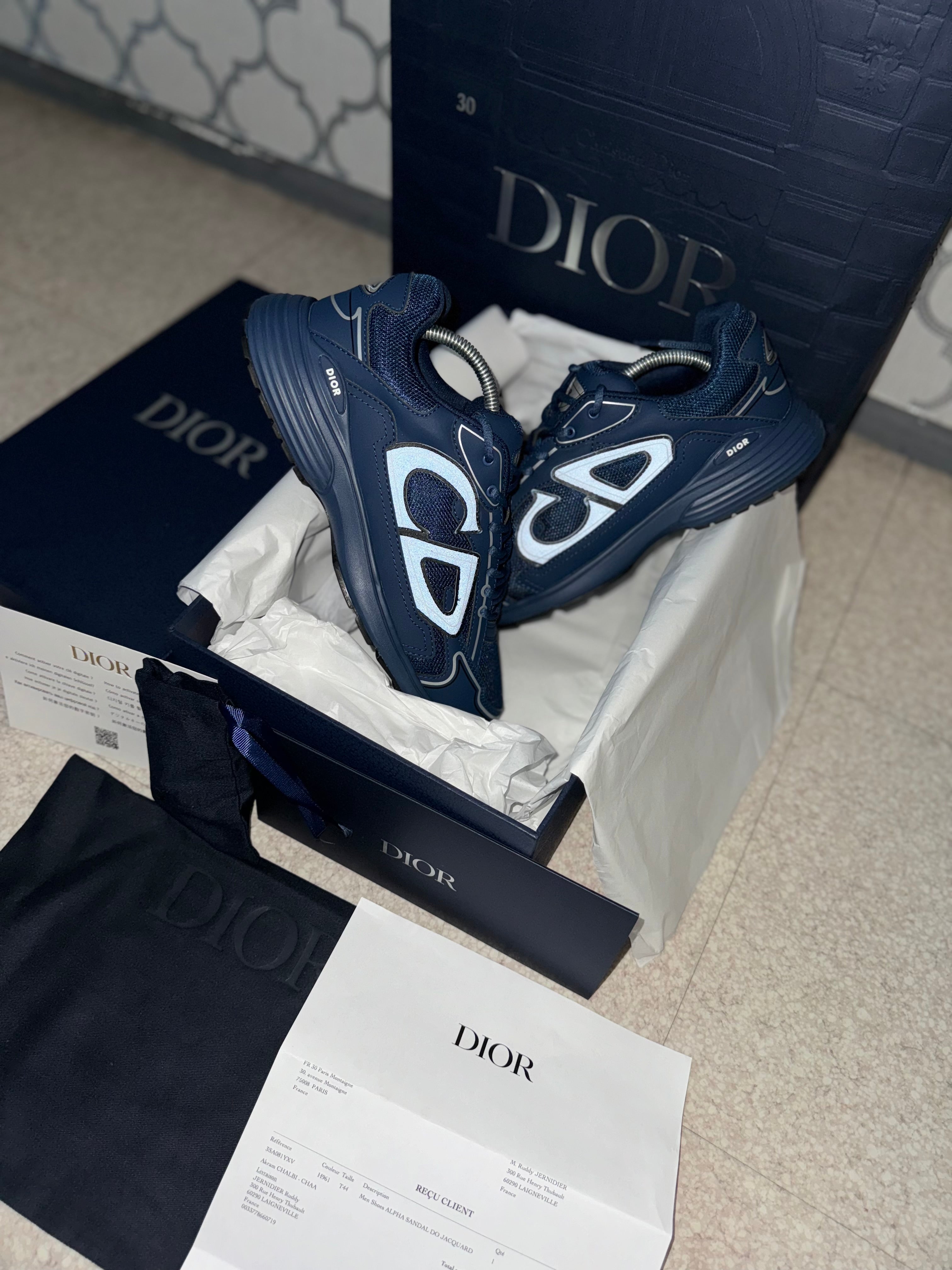 SNEAKERS B30 V3 VERSION BIEN LISSE BLUE NIGHT RÉFLECTIVE RÉACTION CORRECTES  FACTURE PACKAGING COMPLET
