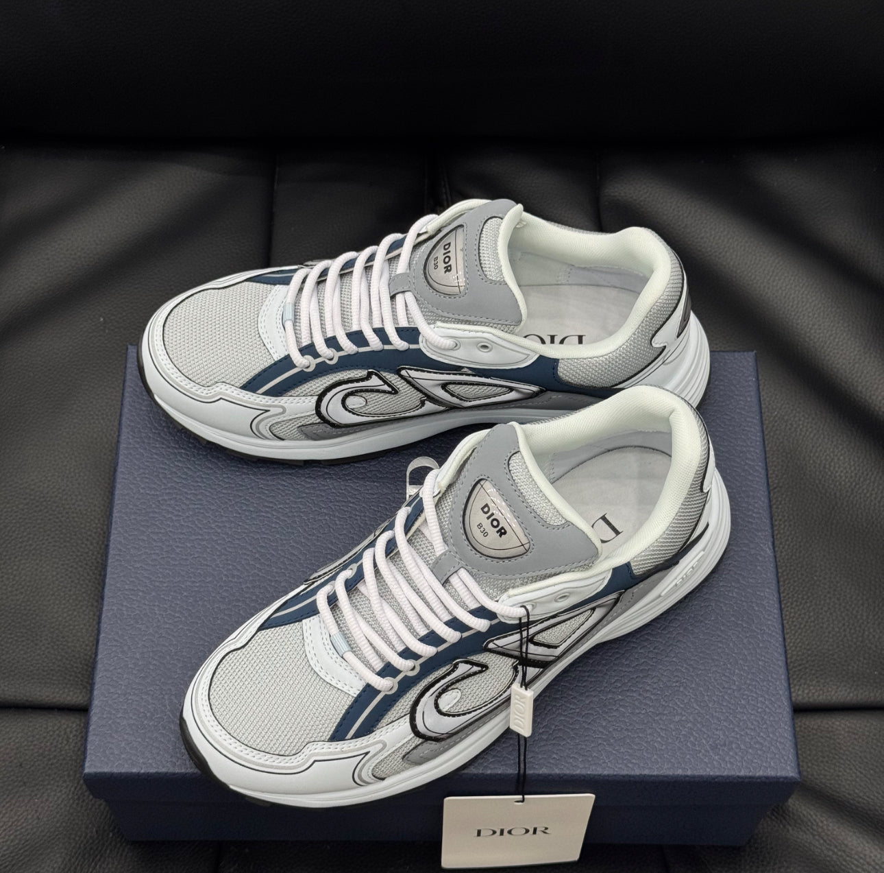 SNEAKERS B30 V3S 2025 💡 VERSION BIEN LISSE Sneaker B30 Countdown Maille technique blanc bleu tissu technique FACTURE PACKAGING COMPLET MODÈLE POUSSÉ