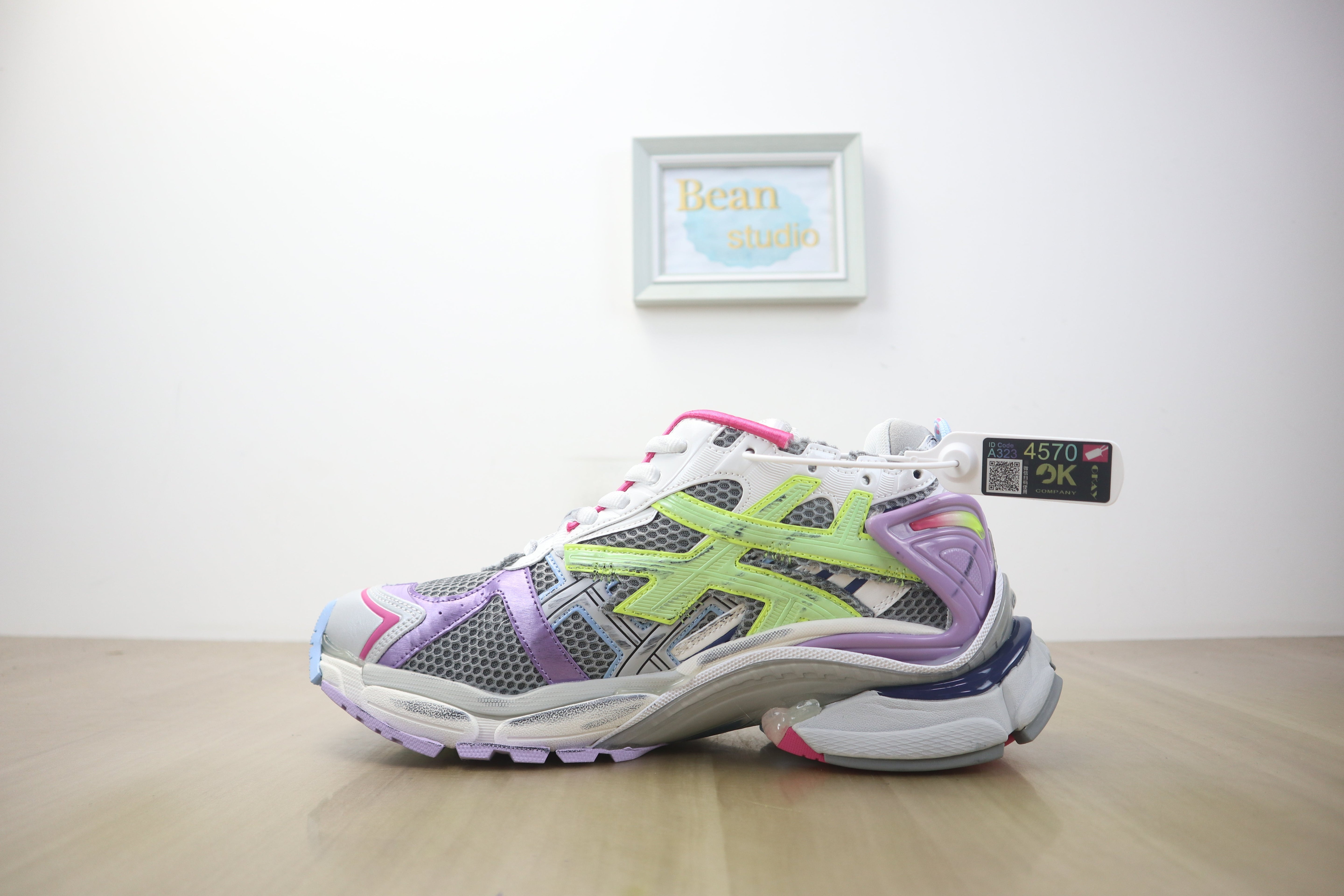 Blncg Runner violet fluo jaune facture