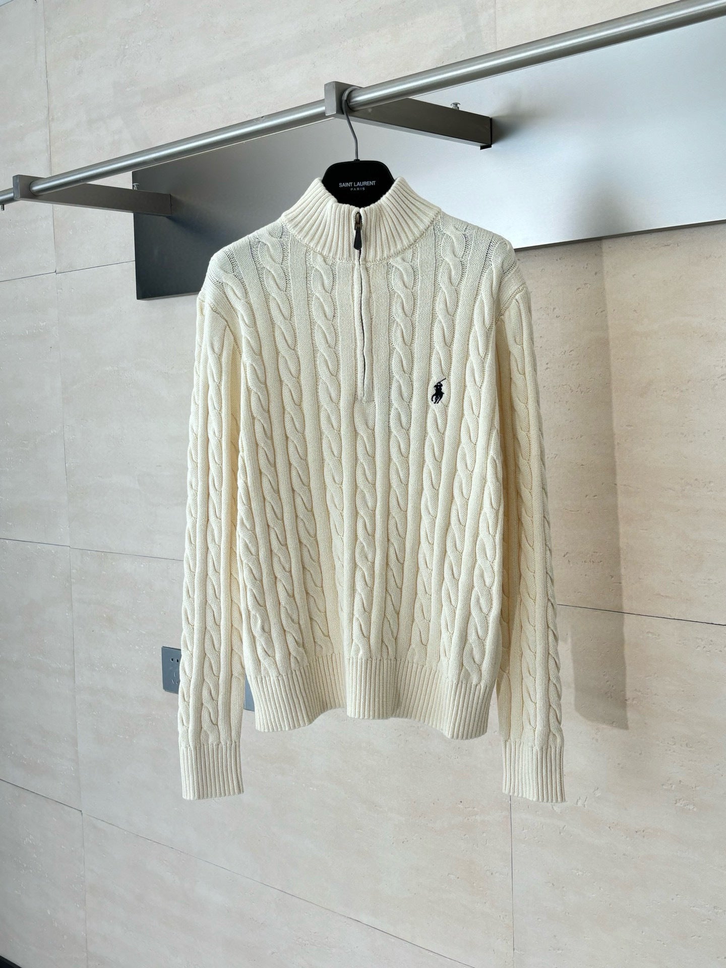 PULL RALPH BEIGE ZIPPÉ