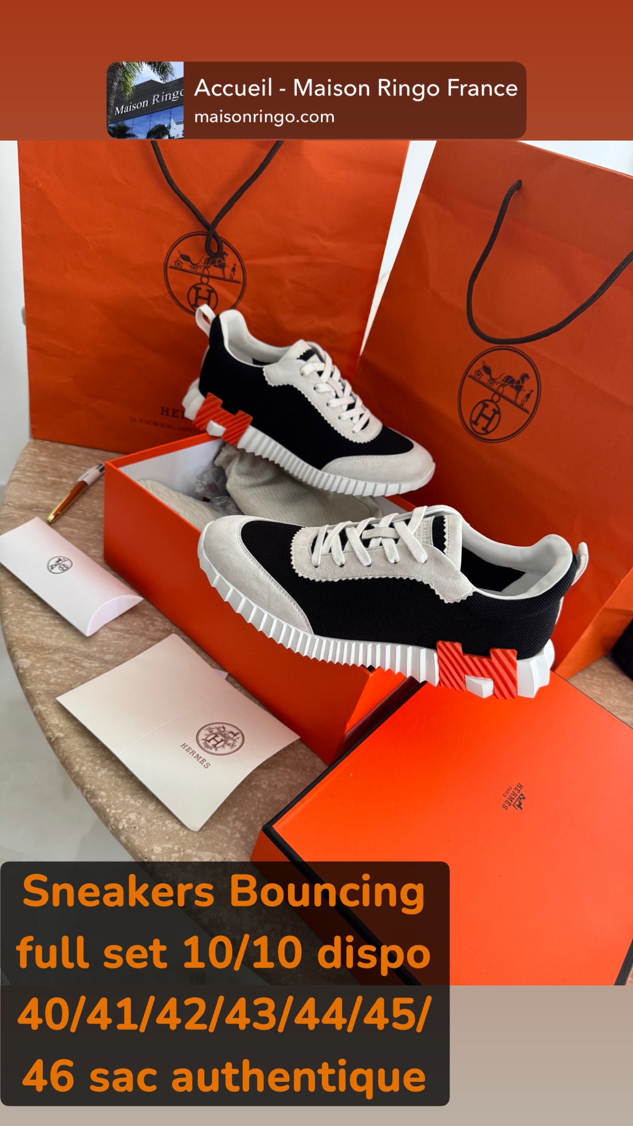 Sneakers Hrms Bouncing packaging complet facture 📦🚚⚡️