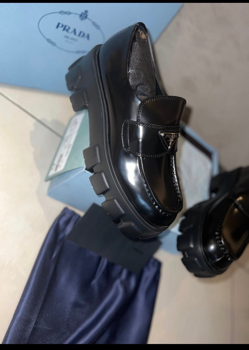Mocassins Prd noir monolith facture
