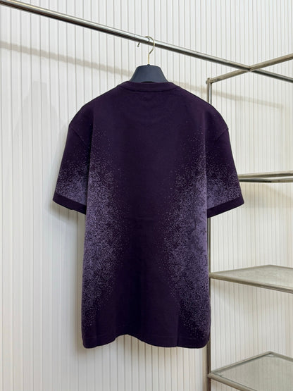 T-shirt Purple lv maille jacquard Monogram