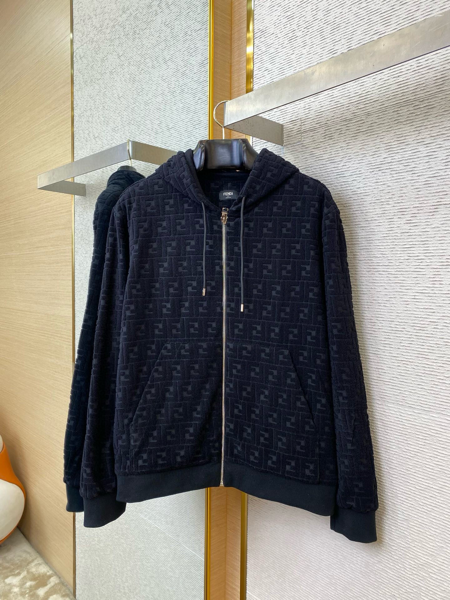 Blouson Sweat-shirt en jersey noir FF 10/10