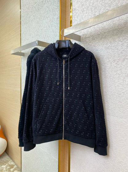 Blouson Sweat-shirt en jersey noir FF 10/10