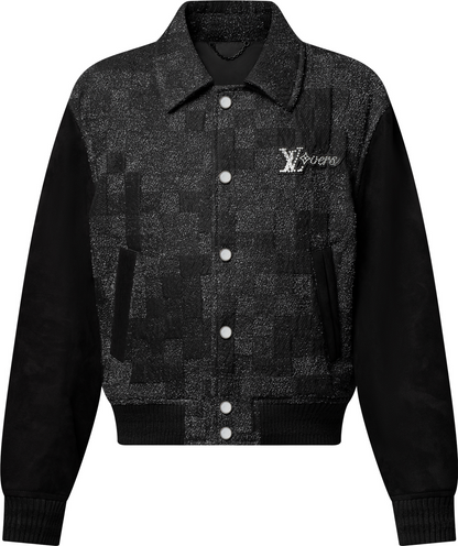 Blouson varsity en cuir mixte