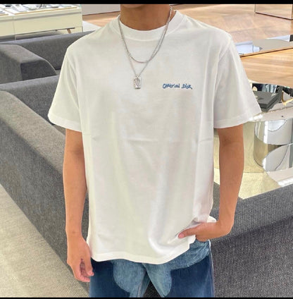 T shirt Cd bleu blanc