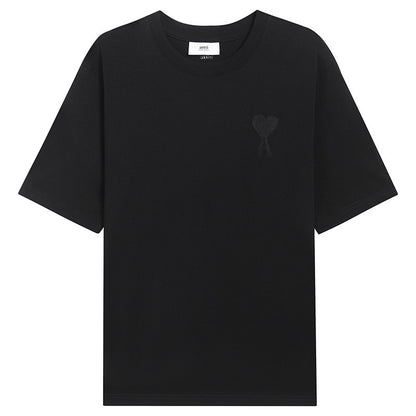 T-shirt noir  à petit logo ami de cœur noir