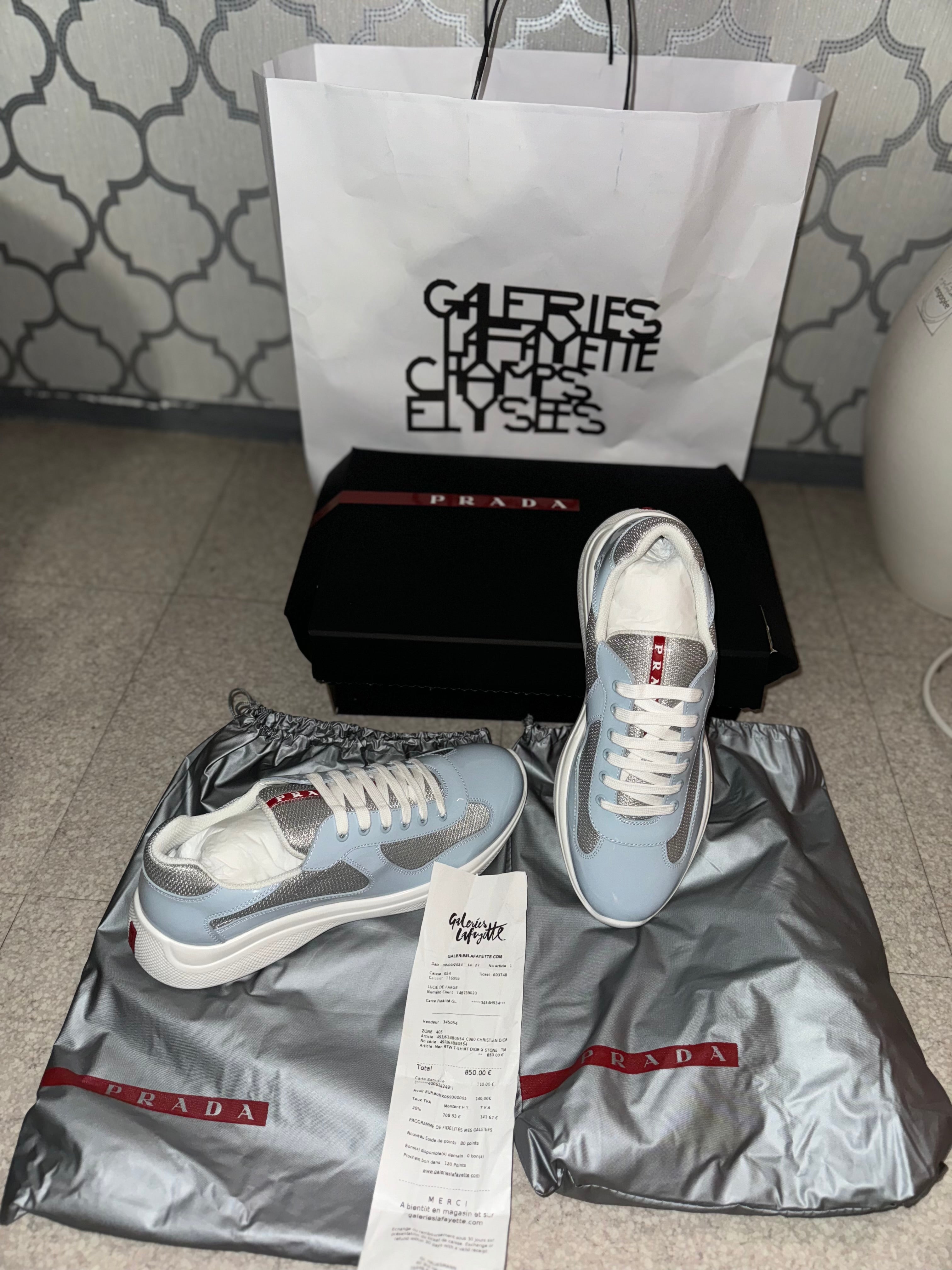Sneakers Prd America ´ s Cup smooth bike fabric Sky blue