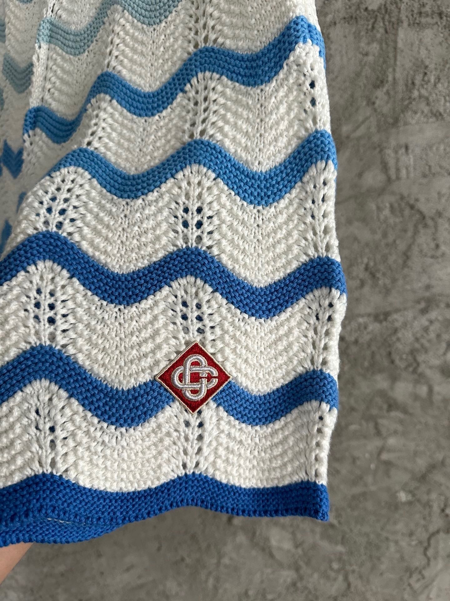 Wavy Gradient Crochet Shorts