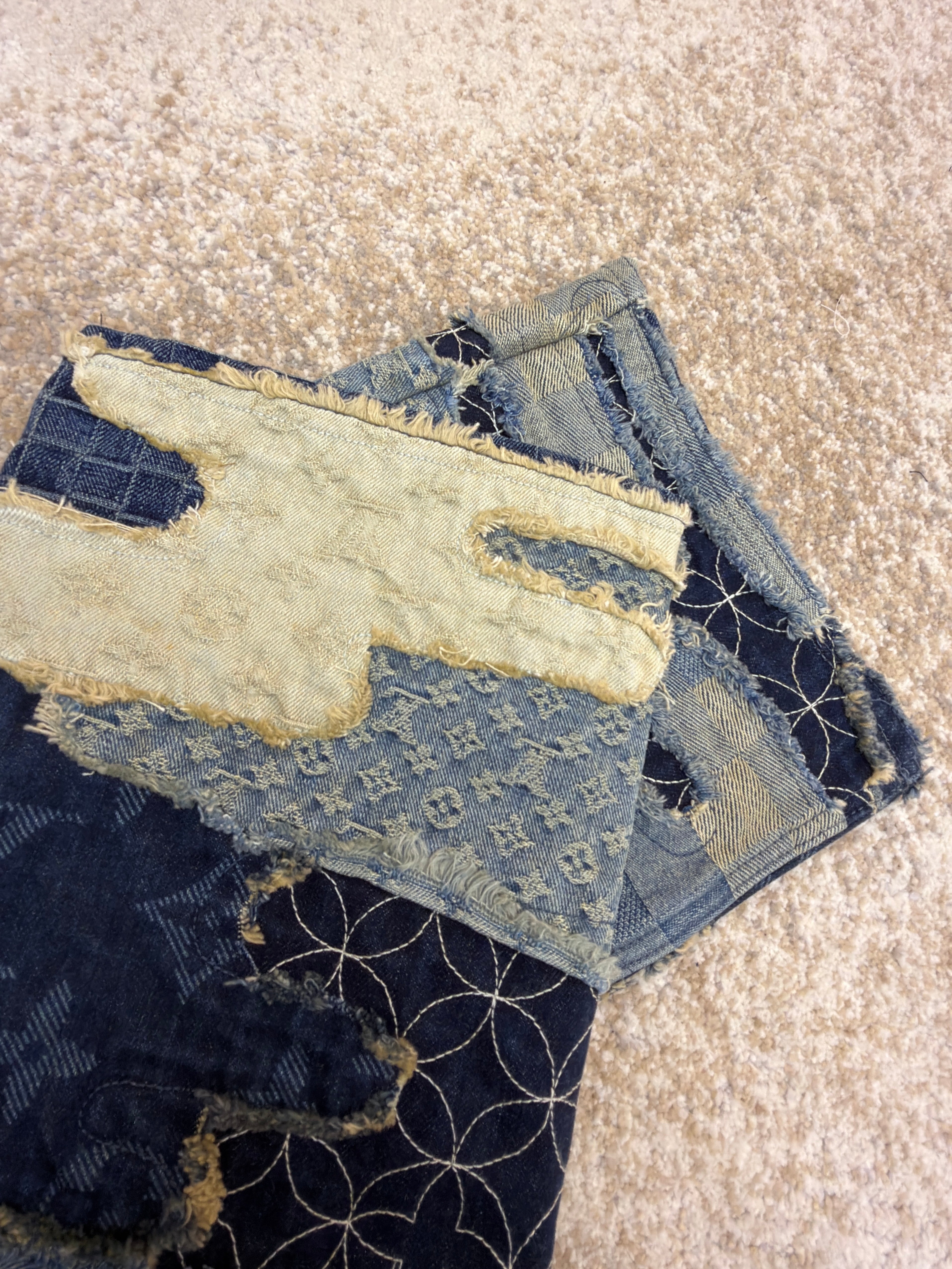 Pantalon droit Monogram en denim lv