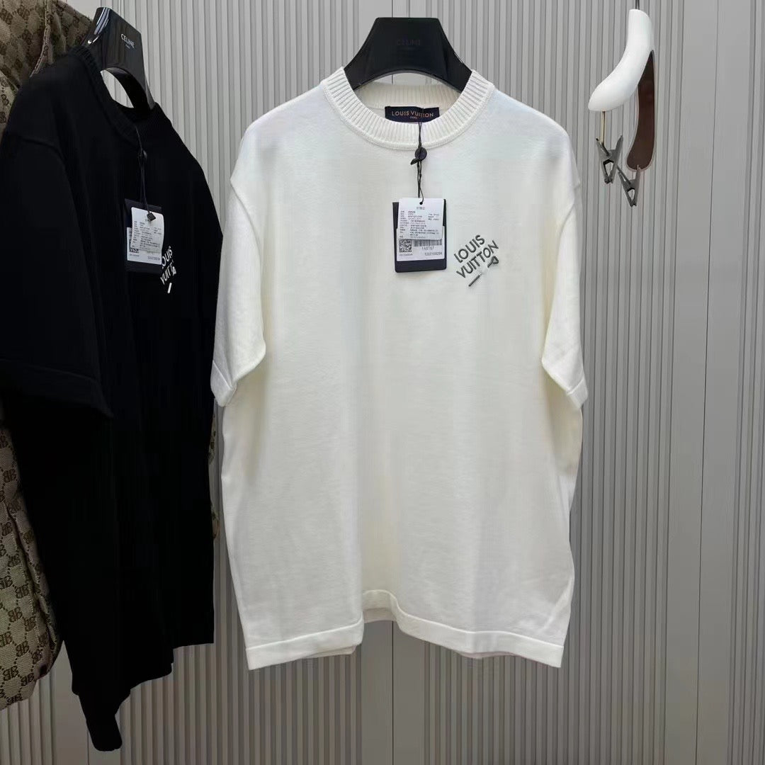 Tee-shirt manches courtes à signature brodée