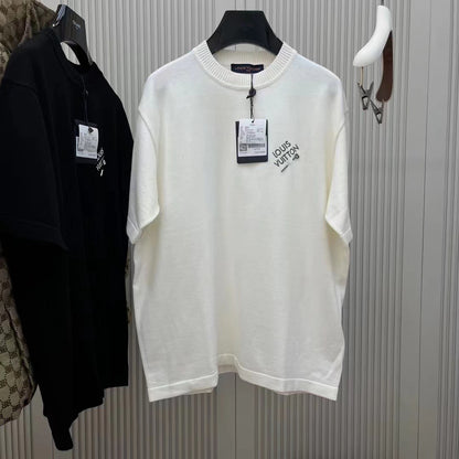 Tee-shirt manches courtes à signature brodée