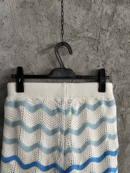 Wavy Gradient Crochet Shorts