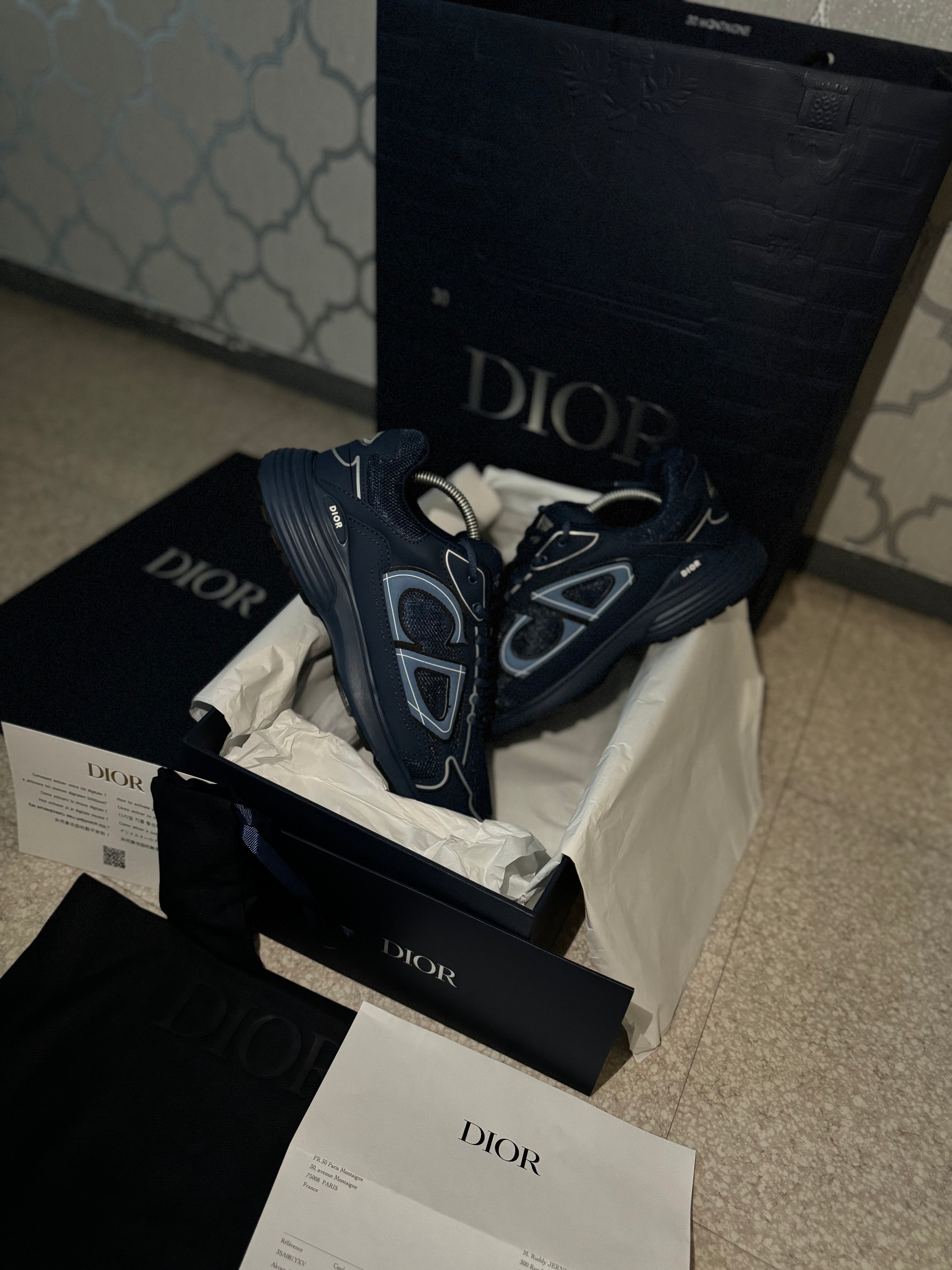 SNEAKERS B30 V3 VERSION BIEN LISSE BLUE NIGHT RÉFLECTIVE RÉACTION CORRECTES  FACTURE PACKAGING COMPLET