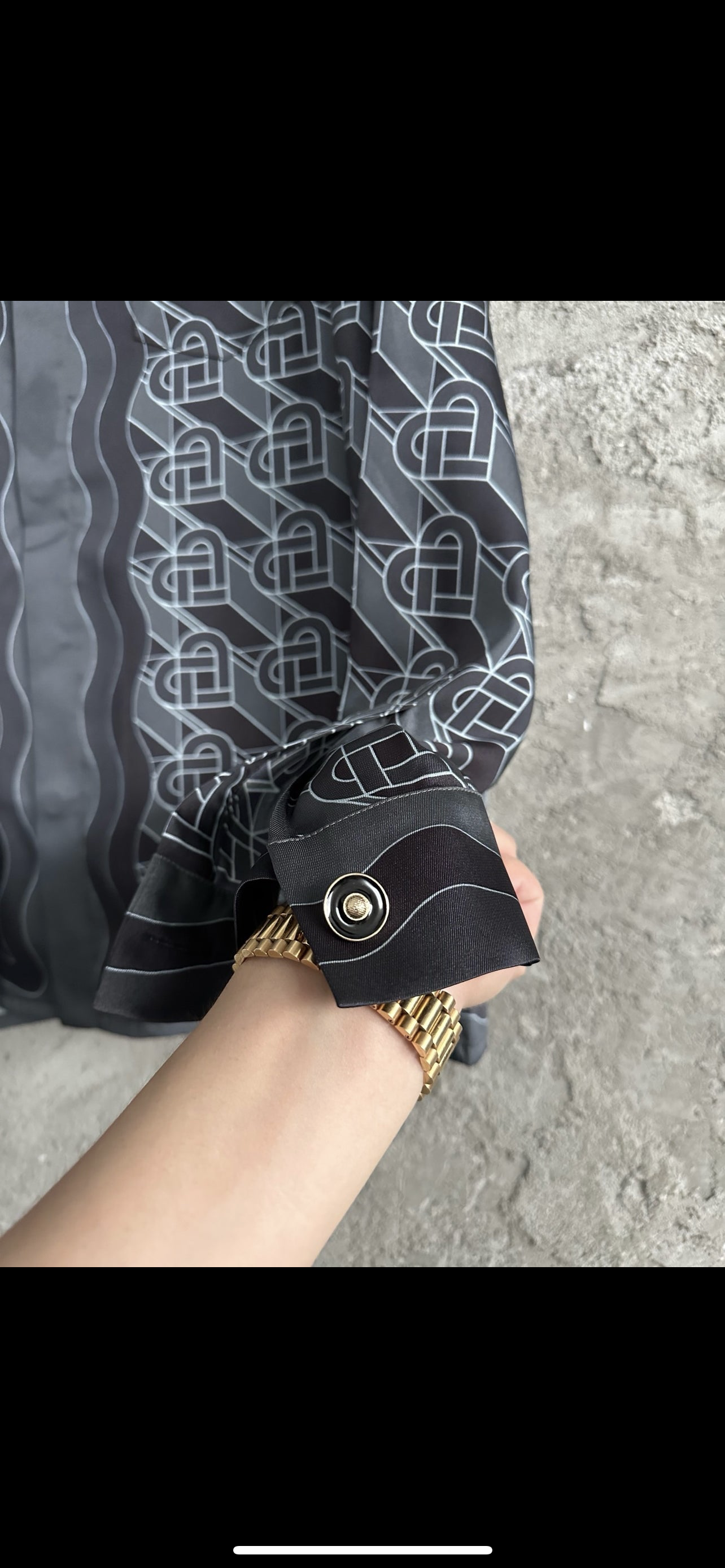 Casa B black silk shirt/pants