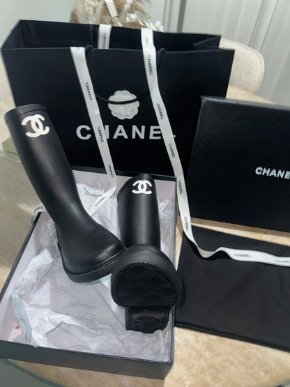 Bottes Chnl noir FEMME 10/10 ⚡️📦🚚