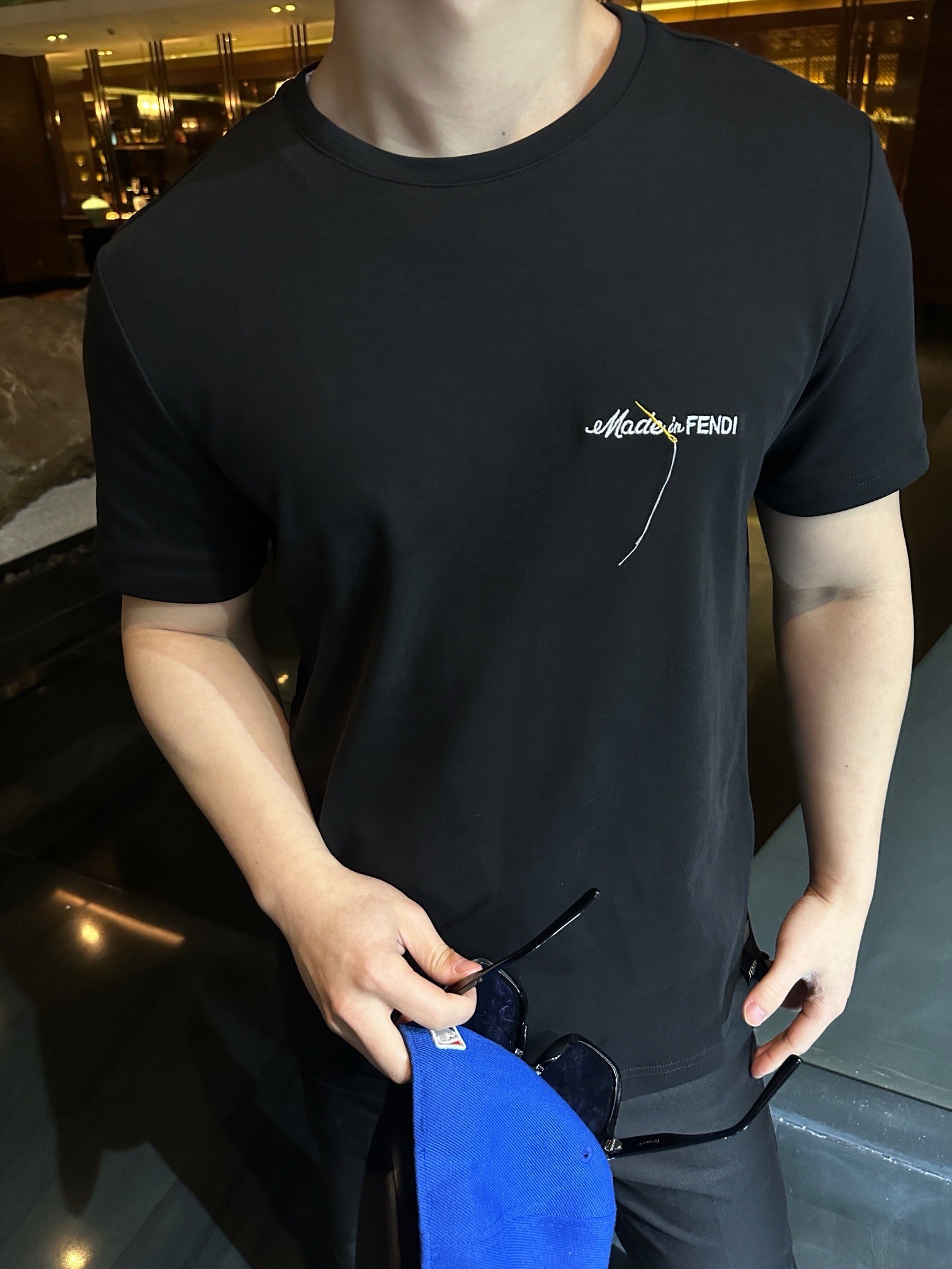 FF Black Cotton T-Shirt
