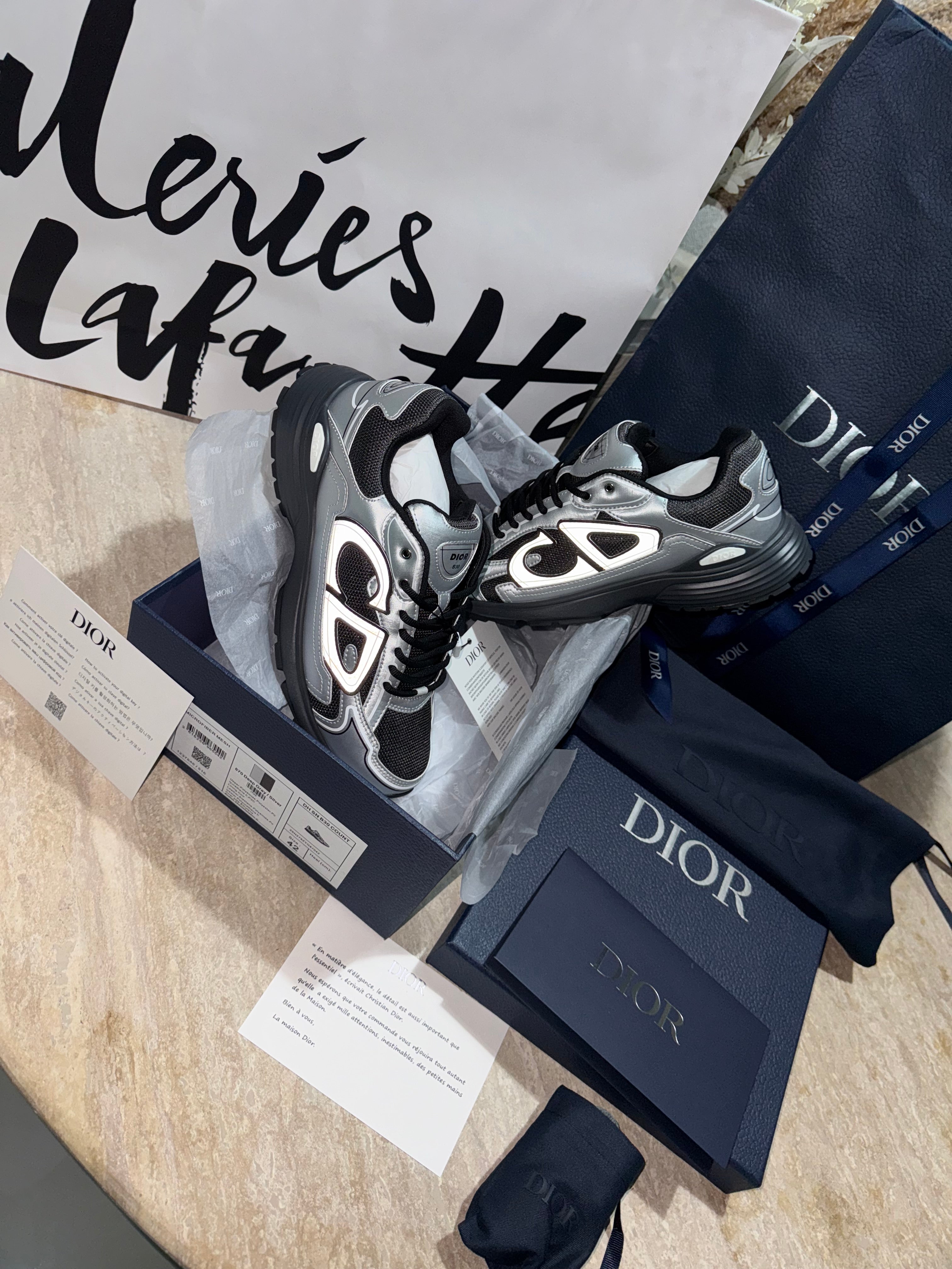 SNEAKERS B30 V3S 2025 💡 VERSION BIEN LISSE Sneaker B30 Countdown Maille technique blanche effet metallisé et tissu technique FACTURE PACKAGING COMPLET MODÈLE POUSSÉ