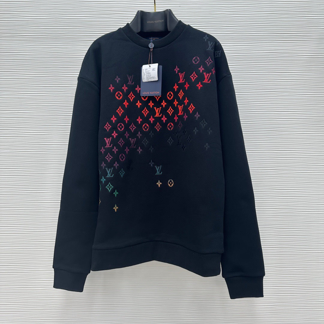 Sweat brodé en coton lv