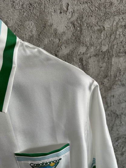 METAPHYSICAL TENNIS ICON SHORT SLEEVE SILK SHIRT ensemble