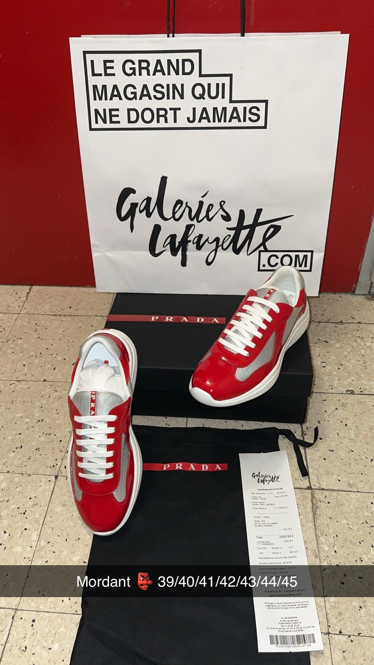 Sneakers Prd America ´ s Cup  tissu bike lisse red 10/10