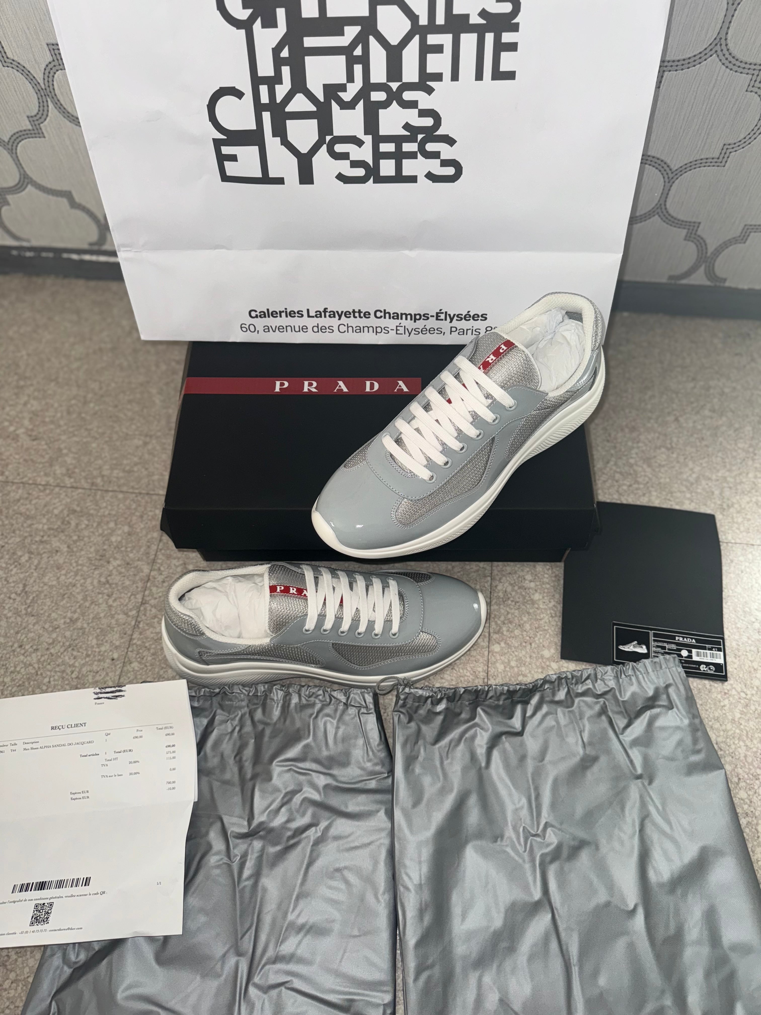 Sneakers Prd America ´ s Cup  tissu bike lisse grey