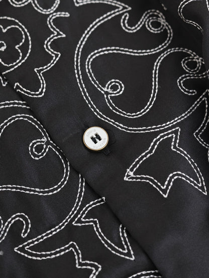 Chemise lv  manches courtes imprimée en soie