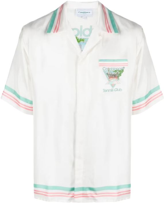 Chemise en soie col cubain casa