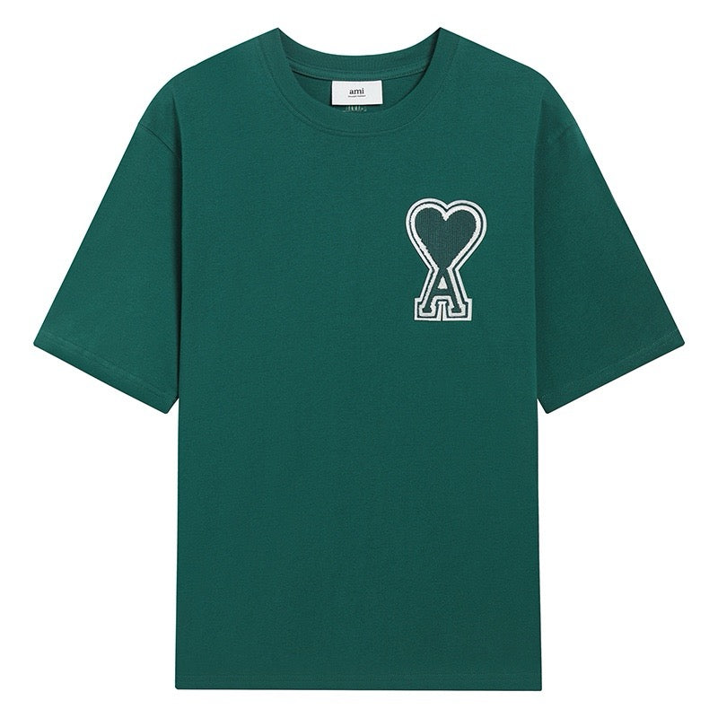 T-shirt vert à logo ami de cœur