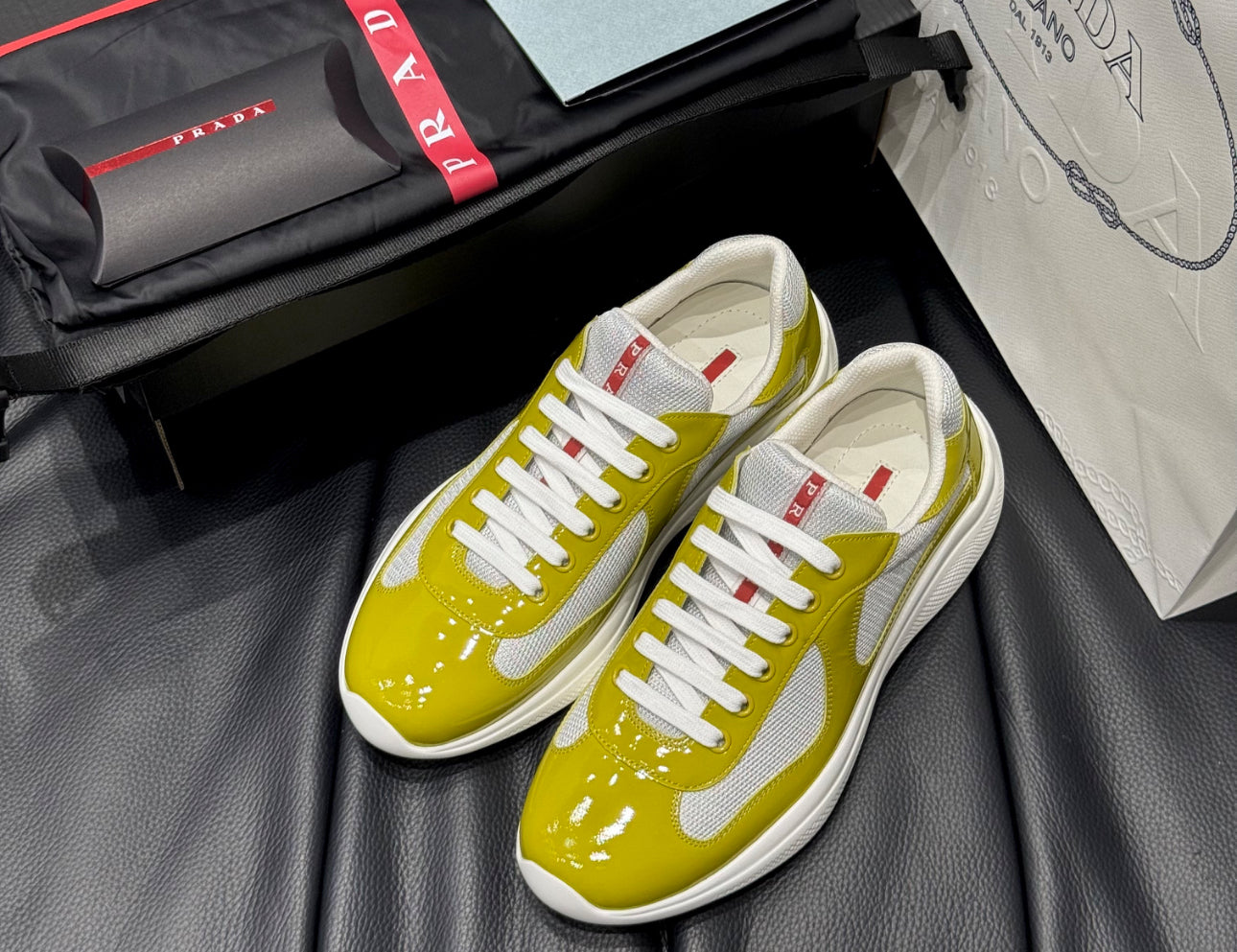 Sneakers Prd America ´ s Cup    Spécial Green tissu bike lisse 10/10 V3S