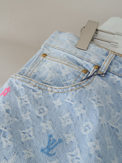 Pantalon Monogram en denim lv