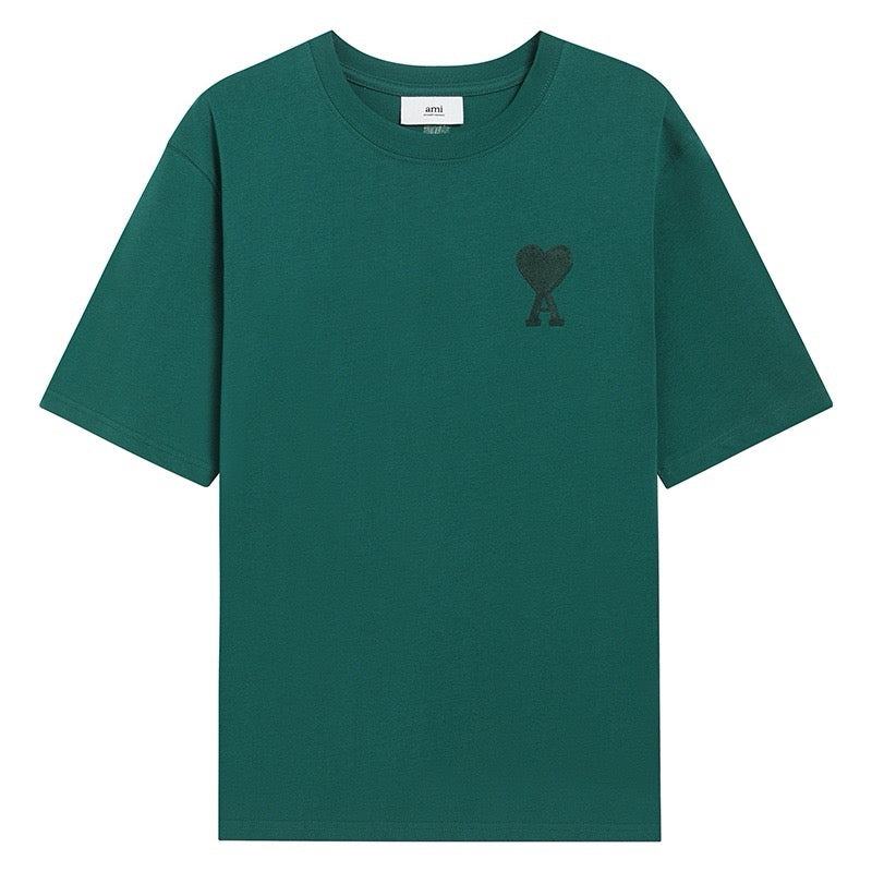 T-shirt vert à petit logo ami de cœur vert foncé