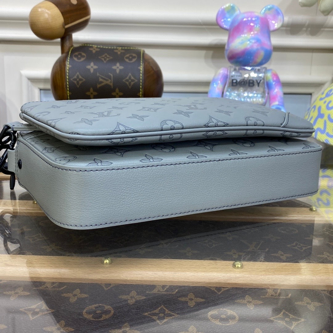 Sac Trio Messenger  grey 10/10 facture