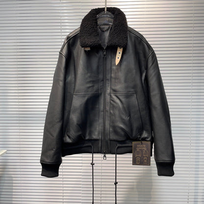 Veste Lv FULL CUIR LEATHER VRAI LEATHER BLACK