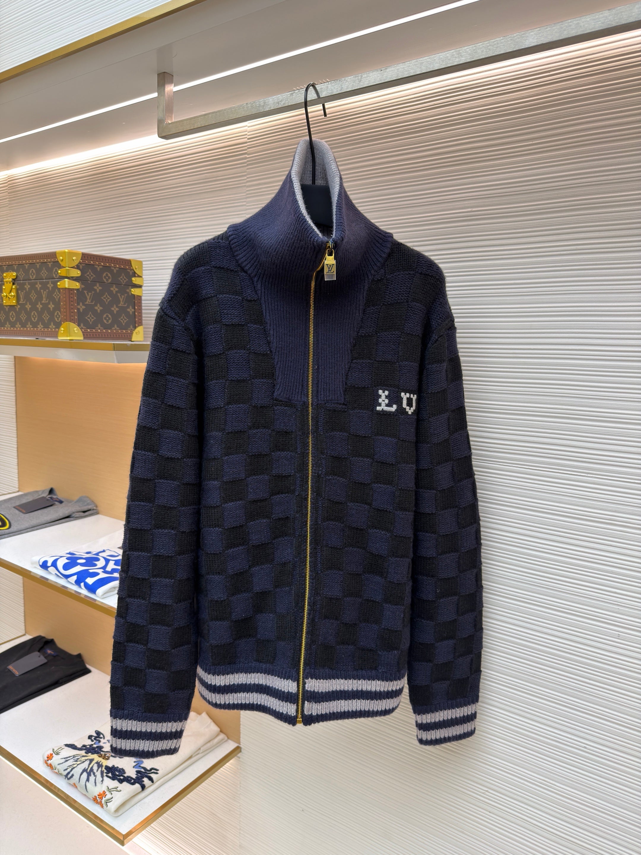 Blouson Damier en maille Lv