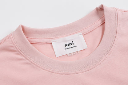 T-shirt rose à logo ami de cœur rose