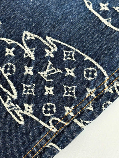 Pantalon droit Monogram en denim lv