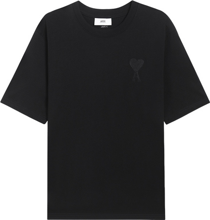 T-shirt noir  à petit logo ami de cœur noir