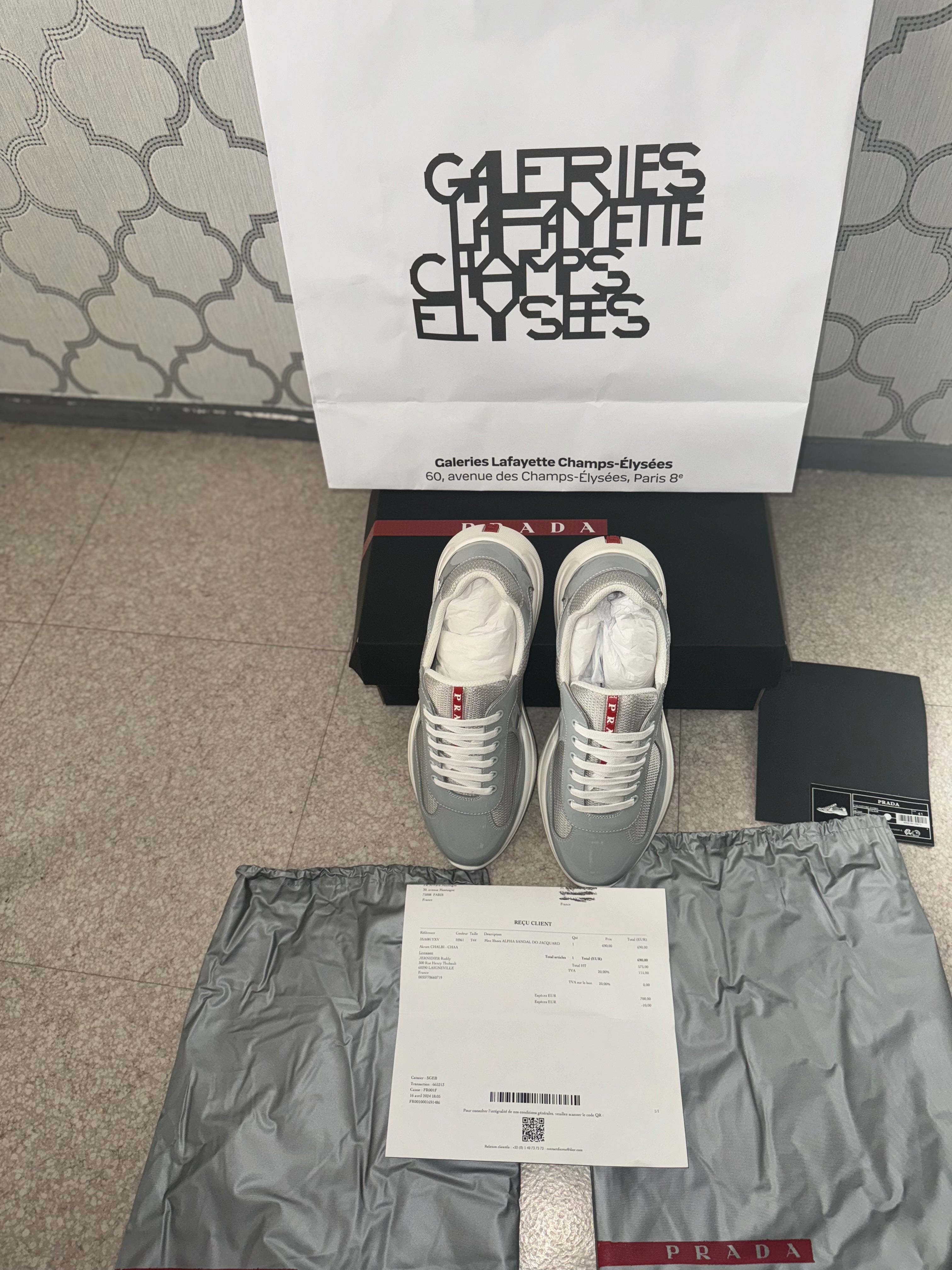 Sneakers Prd America ´ s Cup  tissu bike lisse grey