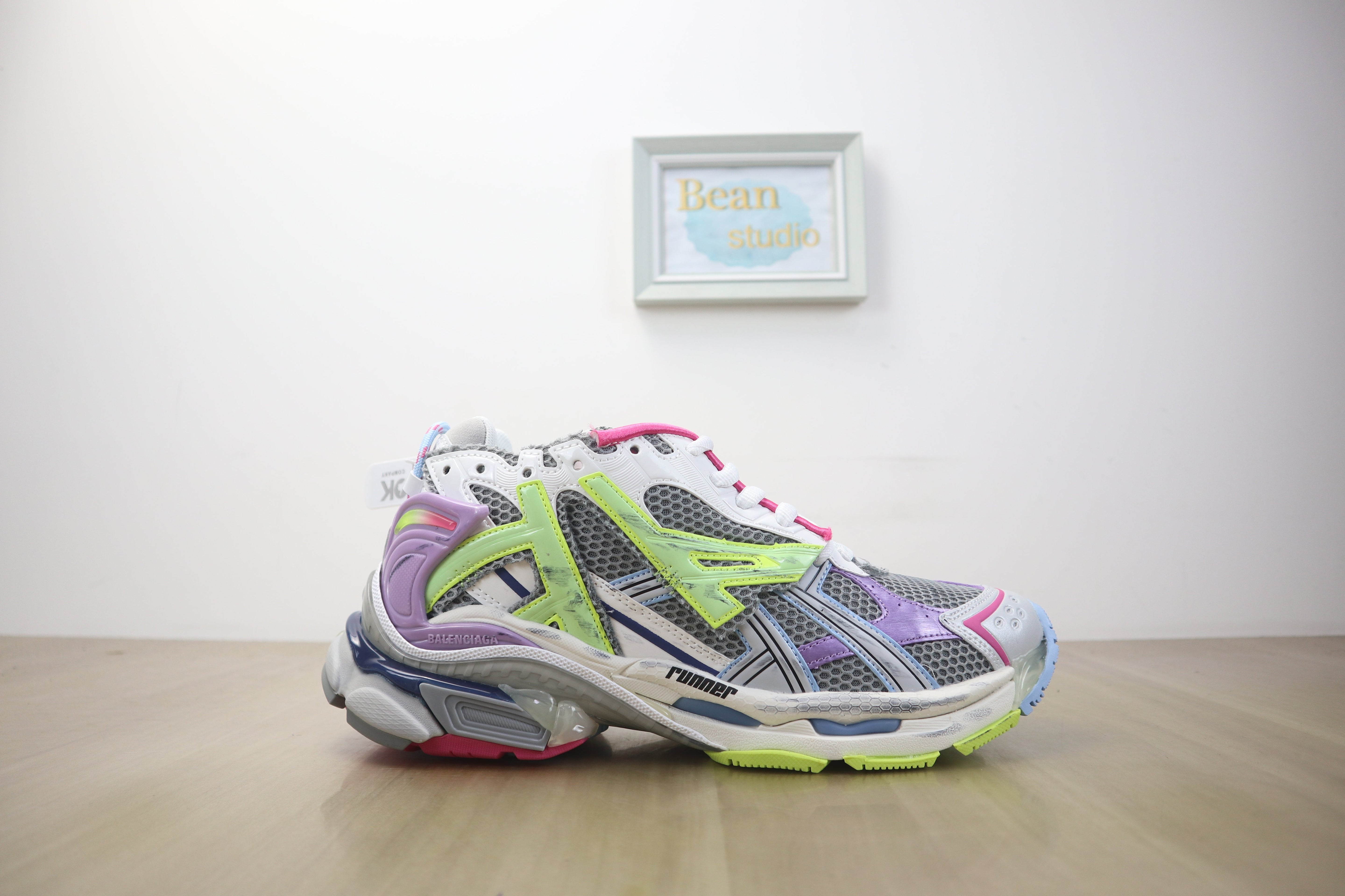 Blncg Runner violet fluo jaune facture