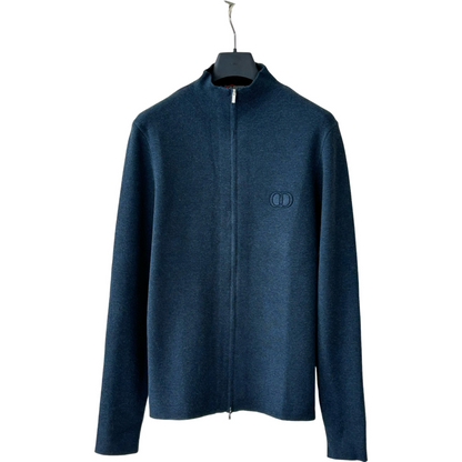 Cardigan CD Oblique brodé CD 10/10 bleu nuit